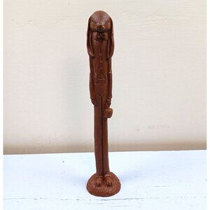 Pecan Shell Rabbit Figurine 6.5" Tall TNR 1991 Paintable Collectible